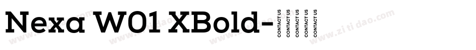 Nexa W01 XBold字体转换